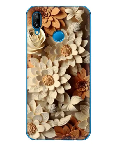 Чохол для Huawei P20 Lite (2019) з картинкою «Бежевий флористичний декор» Чохол для Huawei P20 Lite (2019) з картинкою «Бежевий флористичний декор»