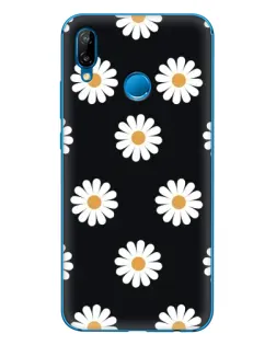 Чохол для Huawei P20 Lite (2019) з картинкою «Ромашки на чорному» Чохол для Huawei P20 Lite (2019) з картинкою «Ромашки на чорному»