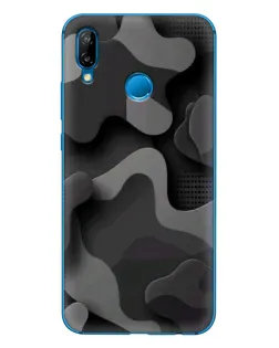 Чехол для Huawei P20 Lite (2019) с картинкой «Темный абстрактный камуфляж» Чехол для Huawei P20 Lite (2019) с картинкой «Темный абстрактный камуфляж»