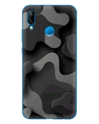 Чехол для Huawei P20 Lite (2019) с картинкой «Темный абстрактный камуфляж»