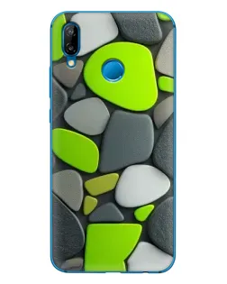 Чехол для Huawei P20 Lite (2019) с картинкой «Яркая неоновая галька»