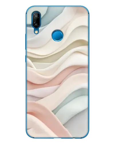 Чехол для Huawei P20 Lite (2019) с картинкой «Пастельные нежные волны»