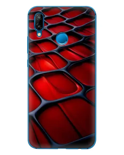 Чехол для Huawei P20 Lite (2019) с картинкой «Красная глянцевая сетка»