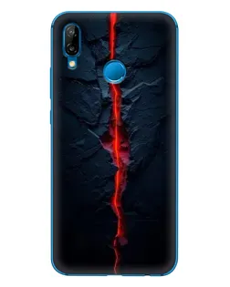 Чехол для Huawei P20 Lite (2019) с картинкой «Kрасная лавовая трещина»