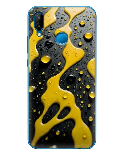 Чехол для Huawei P20 Lite (2019) с картинкой «Жидкое желтое золото»