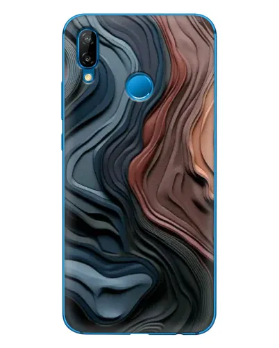Чехол для Huawei P20 Lite (2019) с картинкой «Цветные волны каньона»