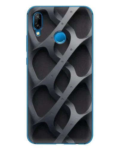Чехол для Huawei P20 Lite (2019) с картинкой «Объемное серое плетение»