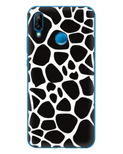 Чехол для Huawei P20 Lite (2019) с картинкой «Черно-белый жираф»