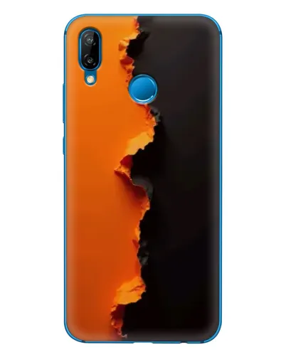 Чехол для Huawei P20 Lite (2019) с картинкой «Оранжевый разлом»