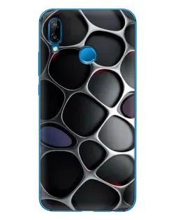 Чехол для Huawei P20 Lite (2019) с картинкой «Объемная темная решетка»