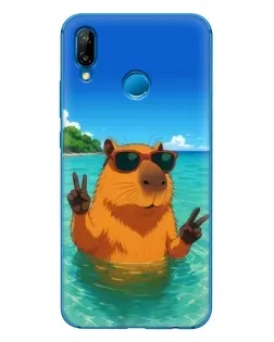Чехол для Huawei P20 Lite (2019) с картинкой «Морская капибара»