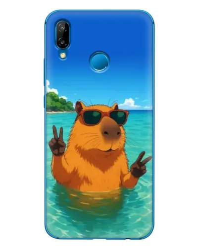 Чехол для Huawei P20 Lite (2019) с картинкой «Морская капибара» Чехол для Huawei P20 Lite (2019) с картинкой «Морская капибара»