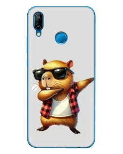 Чехол для Huawei P20 Lite (2019) с картинкой «Капибара рэпер даб»