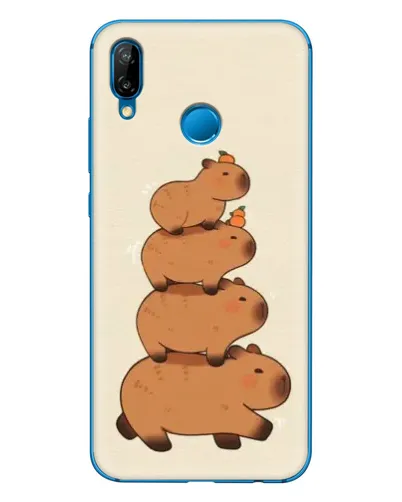 Чехол для Huawei P20 Lite (2019) с картинкой «Башня из капибар» Чехол для Huawei P20 Lite (2019) с картинкой «Башня из капибар»