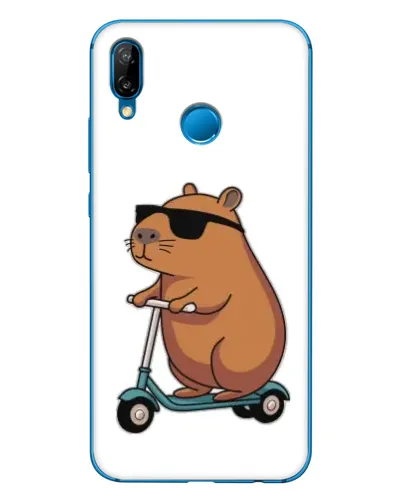 Чехол для Huawei P20 Lite (2019) с картинкой «Капибара на самокате» Чехол для Huawei P20 Lite (2019) с картинкой «Капибара на самокате»