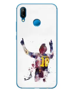 Чехол для Huawei P20 Lite (2019) с картинкой «Акварельный Месси Барселона»