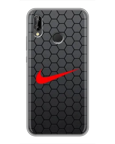 Чехол для Huawei P20 Lite (ANE-L02) с картинкой «Nike — карбоновая сетка»