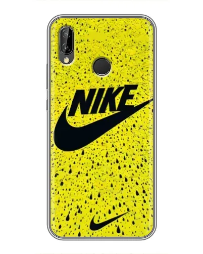 Чехол для Huawei P20 Lite (ANE-L02) с картинкой «Желтый текстурный Nike»