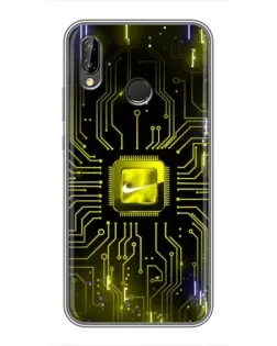 Чехол для Huawei P20 Lite (ANE-L02) с картинкой «Nike — золотая искра»