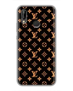 Чехол для Huawei P20 Lite (ANE-L02) с картинкой «Золотая монограмма LV»