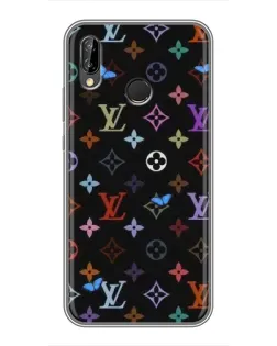 Чехол для Huawei P20 Lite (ANE-L02) с картинкой «Цветная монограмма LV»
