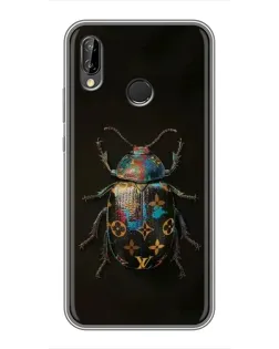 Чехол для Huawei P20 Lite (ANE-L02) с картинкой «LV — мраморный принт»