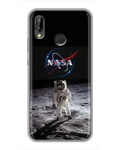 Чехол для Huawei P20 Lite (ANE-L02) с картинкой «Астронавт на Луне»