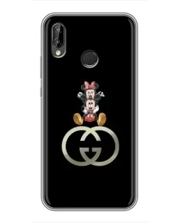 Чехол для Huawei P20 Lite (ANE-L02) с картинкой «Минни Маус на лого»