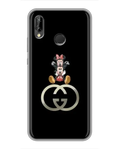 Чехол для Huawei P20 Lite (ANE-L02) с картинкой «Минни Маус на лого»