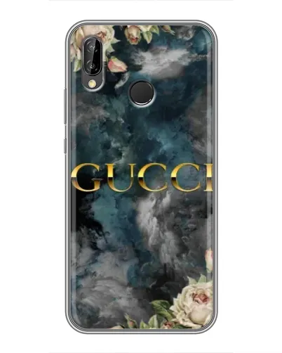 Чехол для Huawei P20 Lite (ANE-L02) с картинкой «Абстрактные цветы Gucci»
