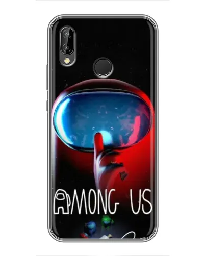 Чехол для Huawei P20 Lite (ANE-L02) с картинкой «Красный импостер — макро»