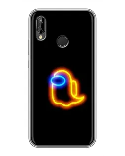 Чехол для Huawei P20 Lite (ANE-L02) с картинкой «Among Us неоновое сияние»