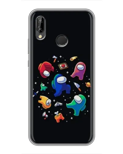 Чехол для Huawei P20 Lite (ANE-L02) с картинкой «Among Us космос»
