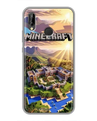 Чехол для Huawei P20 Lite (ANE-L02) с картинкой «Minecraft панорама»