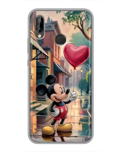 Чехол для Huawei P20 Lite (ANE-L02) с картинкой «Микки и шарик-сердце»
