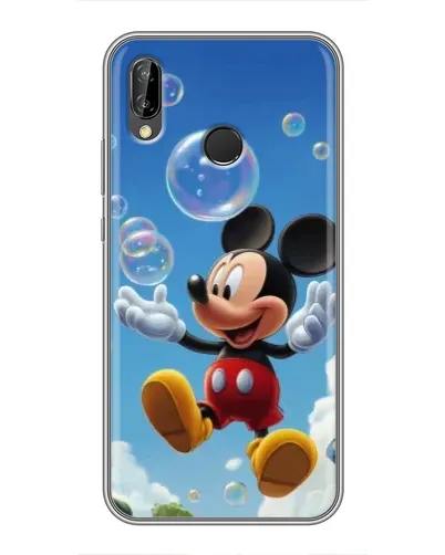 Чехол для Huawei P20 Lite (ANE-L02) с картинкой «Mickey и мыльные пузыри»