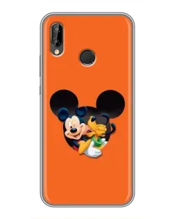 Чехол для Huawei P20 Lite (ANE-L02) с картинкой «Сердце Микки Минни»