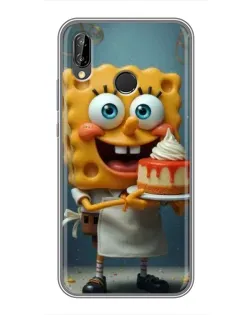 Чехол для Huawei P20 Lite (ANE-L02) с картинкой «Повар Спанч Боб»