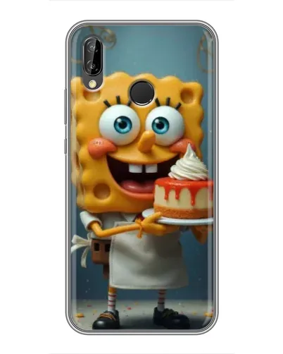 Чехол для Huawei P20 Lite (ANE-L02) с картинкой «Повар Спанч Боб»