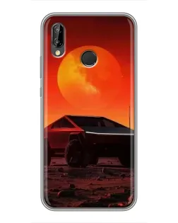 Чехол для Huawei P20 Lite (ANE-L02) с картинкой «Cybertruck на Марсе»