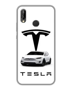 Чехол для Huawei P20 Lite (ANE-L02) с картинкой «Tesla White Style»