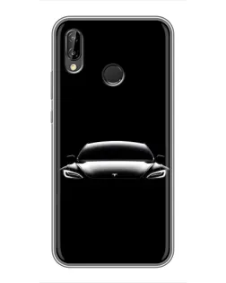 Чехол для Huawei P20 Lite (ANE-L02) с картинкой «Фары Tesla Night»