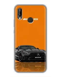 Чехол для Huawei P20 Lite (ANE-L02) с картинкой «Оранжевый Mercedes AMG»
