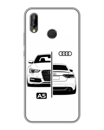 Чехол для Huawei P20 Lite (ANE-L02) с картинкой «Audi — контрастный дизайн» Чехол для Huawei P20 Lite (ANE-L02) с картинкой «Audi — контрастный дизайн»