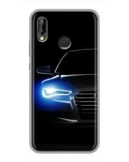 Чехол для Huawei P20 Lite (ANE-L02) с картинкой «Неоновый взгляд Audi»