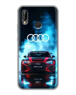 Чехол для Huawei P20 Lite (ANE-L02) с картинкой «Audi Sport — неон»