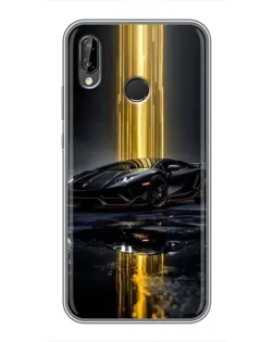 Чехол для Huawei P20 Lite (ANE-L02) с картинкой «Ночной Lamborghini драйв»
