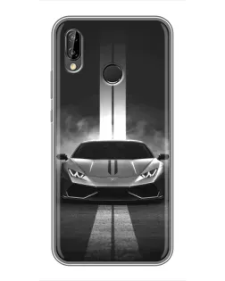 Чехол для Huawei P20 Lite (ANE-L02) с картинкой «Lamborghini симметрия дорог»