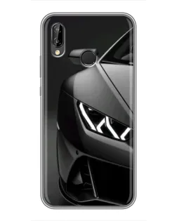 Чехол для Huawei P20 Lite (ANE-L02) с картинкой «Lamborghini фары детализация»