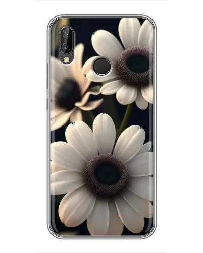 Чехол для Huawei P20 Lite (ANE-L02) с картинкой «Белые маргаритки макро»